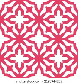 Seamless Abstract Diamond Flowers Stencil Pattern