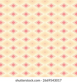 Seamless abstract diamond pattern in pastel pink and beige tones, perfect for wallpaper, textile, background, fashion, and interior design.