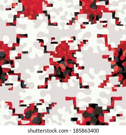 Seamless Abstract Digital Art Pattern