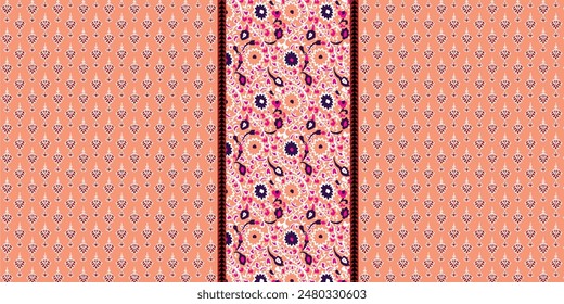 Seamless abstract distressed chevron pattern.Floral brush strokes seamless pattern background for fashion prints, graphics, backgrounds and crafts