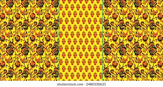 Seamless abstract distressed chevron pattern.Floral brush strokes seamless pattern background for fashion prints, graphics, backgrounds and crafts