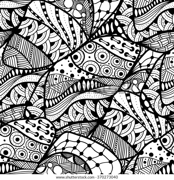 Seamless Abstract Doodle Background Pattern Vector Stock Vector ...