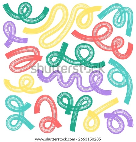 Seamless abstract doodle pattern with colorful scribbles and loops. Playful hand drawn style, perfect for kids design, stationery and textiles.