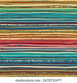 Seamless abstract doodle pattern featuring hand-drawn intersecting lines and geometric shapes. Artistic and modern, perfect for textiles, wallpapers, wrapping paper, packaging, and digital backgrounds