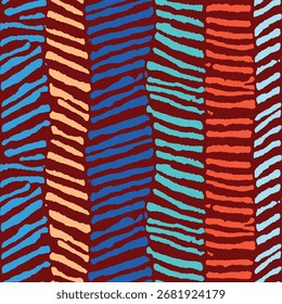 Patrón de doodle abstracto sin fisuras con líneas intersecantes dibujadas a mano y Formas geométricas. Artístico y moderno, perfecto para textiles, Fondos de pantalla, papel de embalaje, embalaje y fondos digitales