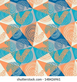 Seamless abstract doodle pattern-model for design of gift packs, patterns fabric, wallpaper, web sites, etc.