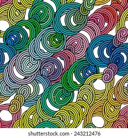 Seamless abstract doodle pattern-model for design of gift packs, patterns fabric, wallpaper, web sites, etc.