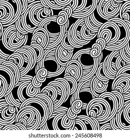 Seamless abstract doodle pattern-model for design of gift packs, patterns fabric, wallpaper, web sites, etc.