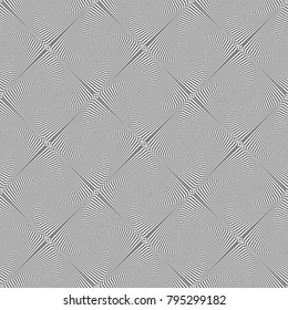 Seamless abstract dop art pattern. Striped lines texture. Vector graphics.