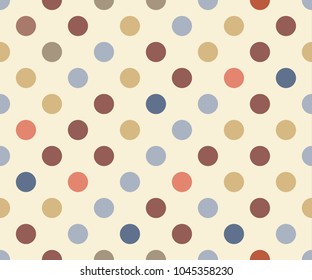 seamless abstract dot patterns with soft colors yellow, orange, brown, blue