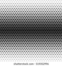 Seamless Abstract dotted background. Halftone effect vector illustration. Black Jewish stars on white background.