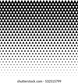 Seamless Abstract dotted surface. Halftone effect vector background. Seamless halftone pattern with Black triangles