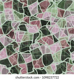 Seamless. Abstract. Editable. Colorful. Marble camouflage covered with a net.