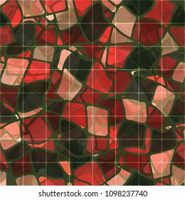 Seamless. Abstract. Editable. Colorful. Marble camouflage covered with a net.