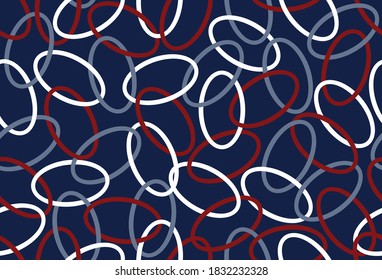 Seamless abstract ellipses pattern on navy blue background. EPS10 Illustration.