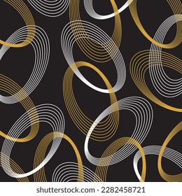Seamless abstract ellipsses  pattern. Vector Illustration.