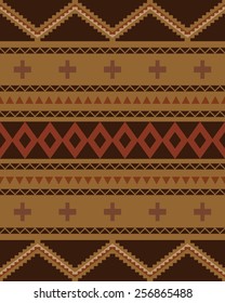 Seamless abstract ethnic ornament. Vector illustration of traditional navajo pattern