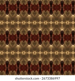 Patrón étnico abstracto sin fisuras con tonos marrones y rojos terrosos, creando un diseño de fondo de inspiración tribal para el arte textil, Fondo de pantalla o digital.
