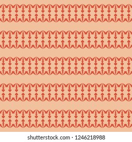 Seamless abstract ethnic pattern vector. Design horizontal shape red on light red background. Design print for textile, wallpaper, background, paper. Set 11