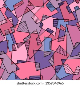 Seamless abstract ethnic pattern.Geometric background with rectangles