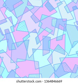 Seamless abstract ethnic pattern.Geometric background with rectangles