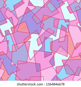 Seamless abstract ethnic pattern.Geometric background with rectangles
