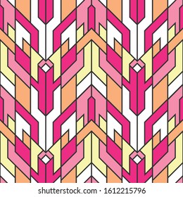 Seamless abstract ethnic pattern.Geometric background with stripes. vector illustration.