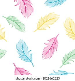 Seamless abstract feather pattern