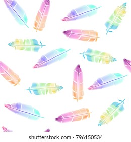 Seamless abstract feather pattern