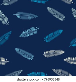 Seamless abstract feather pattern