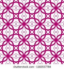 Seamless abstract floral art pattern. Modern vector graphic. Colored deco background. Geometric ornament