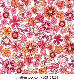 seamless abstract floral  background