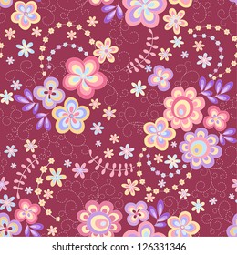 seamless abstract floral background