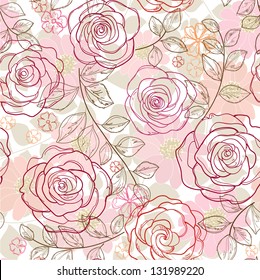 seamless abstract  floral background