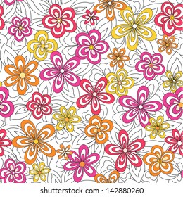 seamless abstract floral background