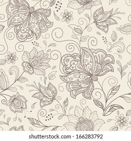 seamless abstract floral  background