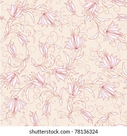 Seamless abstract  floral  background