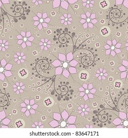 seamless abstract floral background