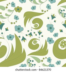 seamless abstract floral background