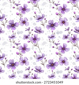Fondo floral abstracto sin fisuras con una hermosa rama de flor de orquídea rosa y púrpura, perfecto para la decoración de la naturaleza de primavera