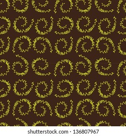 Seamless Abstract Floral background, hand drawn illustration for design, Vector
