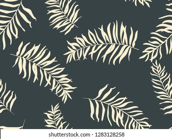 seamless abstract floral background with leaves 