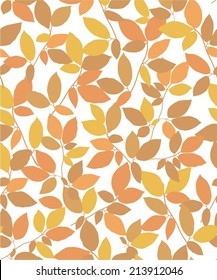 seamless  abstract  floral   background with leaves