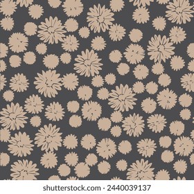 seamless abstract floral background with leaves