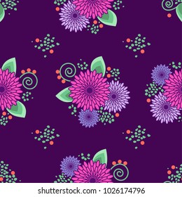 Seamless abstract floral background made in vector.Texture can be used for web site background,banner,textile and wallpaper designs.
