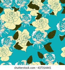 seamless abstract floral background with roses

