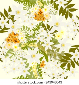 Seamless abstract floral background. Vector