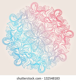 seamless abstract floral blue pattern. vector illustration