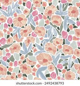 seamless abstract floral colorful pattern design