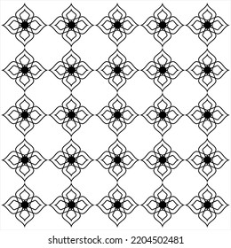 Seamless abstract floral design pattern. Used for design surfaces, fabrics, textiles.